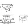 Керамическая столешница под раковину VITRA PLURAL 100 см, цвет матовый белый, правосторонняя 62581